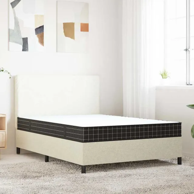 vidaXL Binnenveringmatras middelhard 140x200 cm Wit
