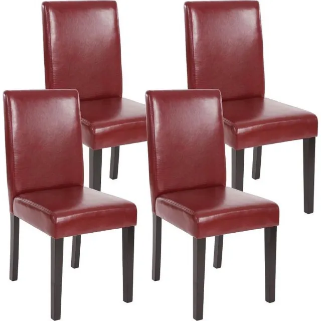 Brulo Vier eetkamerstoelen Littau Rood
