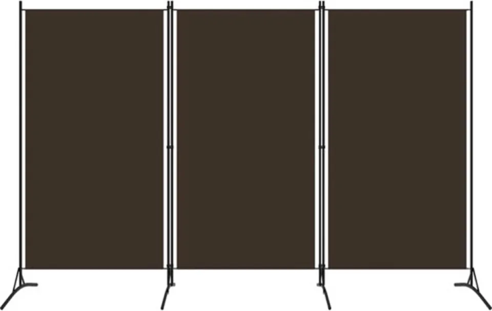 vidaXL Kamerscherm met 3 panelen 260x180 cm bruin, foto 3