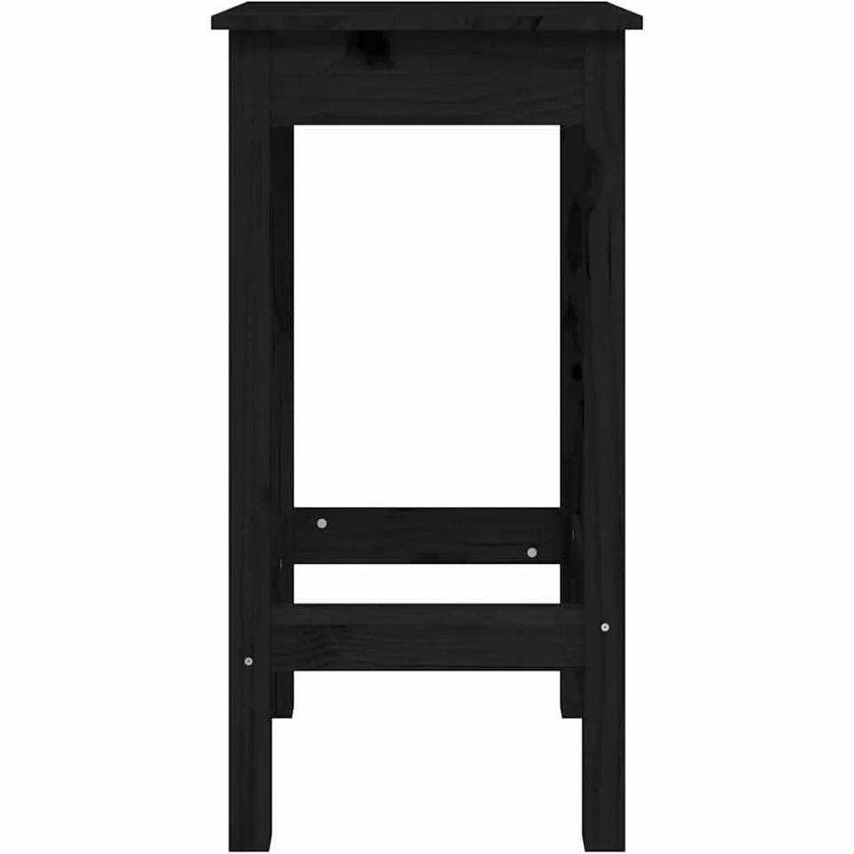 vidaXL Barstoelen 2 st 40x40x78 cm massief grenenhout zwart, foto 4