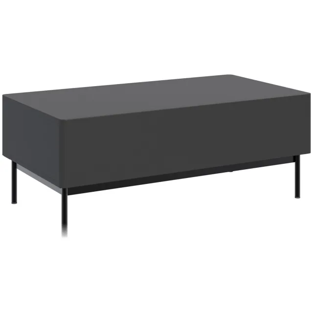 Selsey Olio – Salontafel met twee kleppen, Zwart, 100 x 53 cm