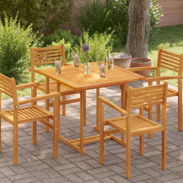 vidaXL Tafelblad vierkant 90x90x2,5 cm massief teakhout Bruin