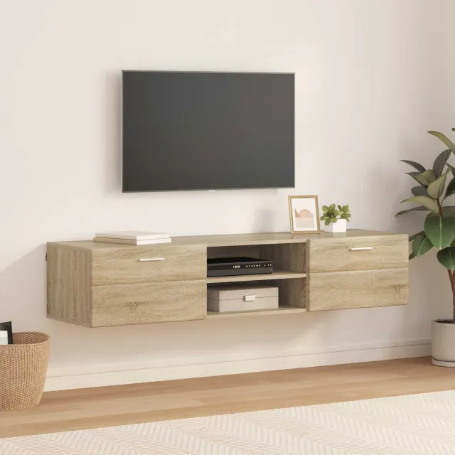 vidaXL Tv-meubel FLORIN 150 x 39 x 30 cm Sonoma Eiken Bewerkt hout Bruin
