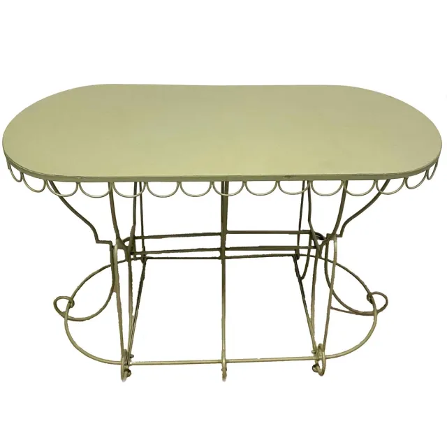 Meander Tafel metaal/ donker groen 120x60x77,5cm Zie foto