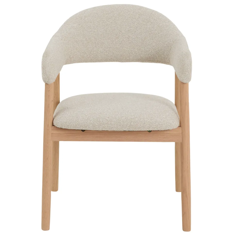 NOUS Living eetkamerstoel Myra beige Beige/ naturel