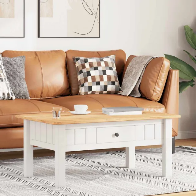 vidaXL Salontafel Panama Range 100x60x43,5 cm massief grenenhout wit