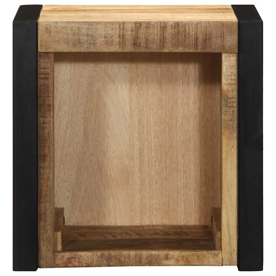 vidaXL Nachtkastje 40x35x40 cm massief ruw mangohout bruin, foto 3
