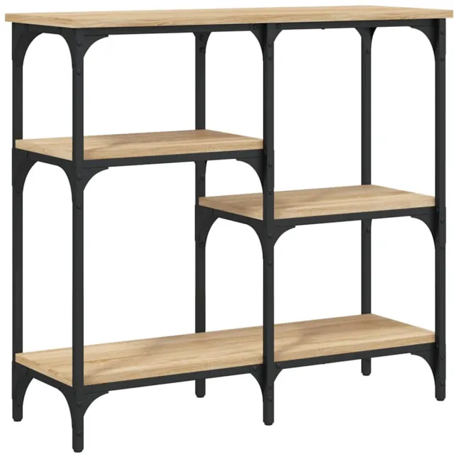 vidaXL Consoletafel - Sonoma - Eiken - 80x29x75 - cm - Bewerkt - Hout Sonoma eiken