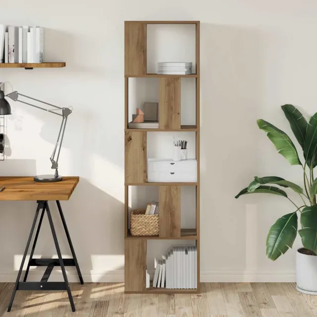 vidaXL Boekenkast 5-laags 45x23,5x162,5 cm hout artisanaal eikenkleur, foto 2