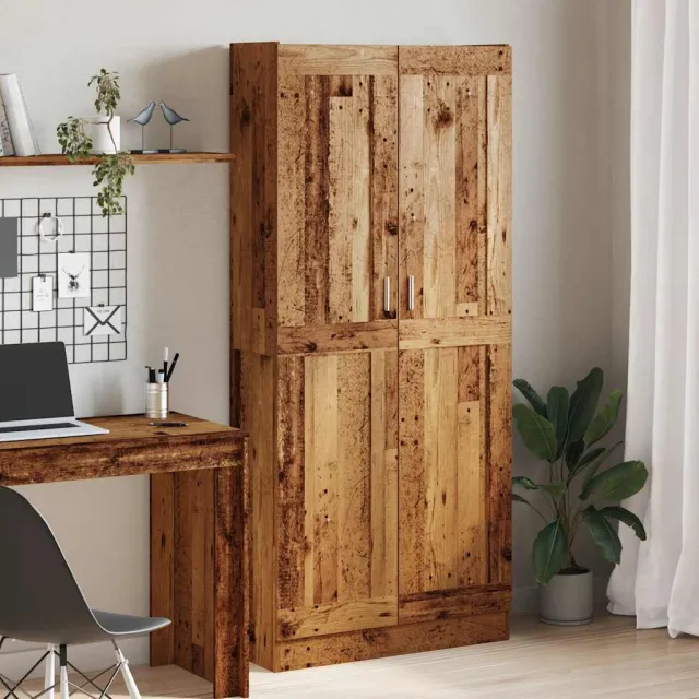 vidaXL Hoge kast 82,5x30,5x185 cm bewerkt hout oud houtkleurig bruin, foto 2