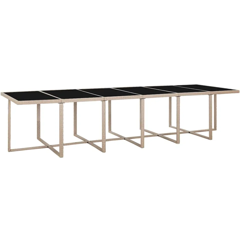vidaXL 17-delige Tuinset met kussens poly rattan beige, foto 3