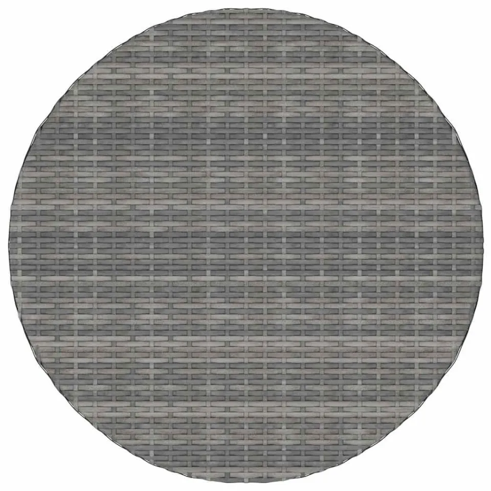 vidaXL Tuintafel 70x70x73 cm poly rattan grijs, foto 3
