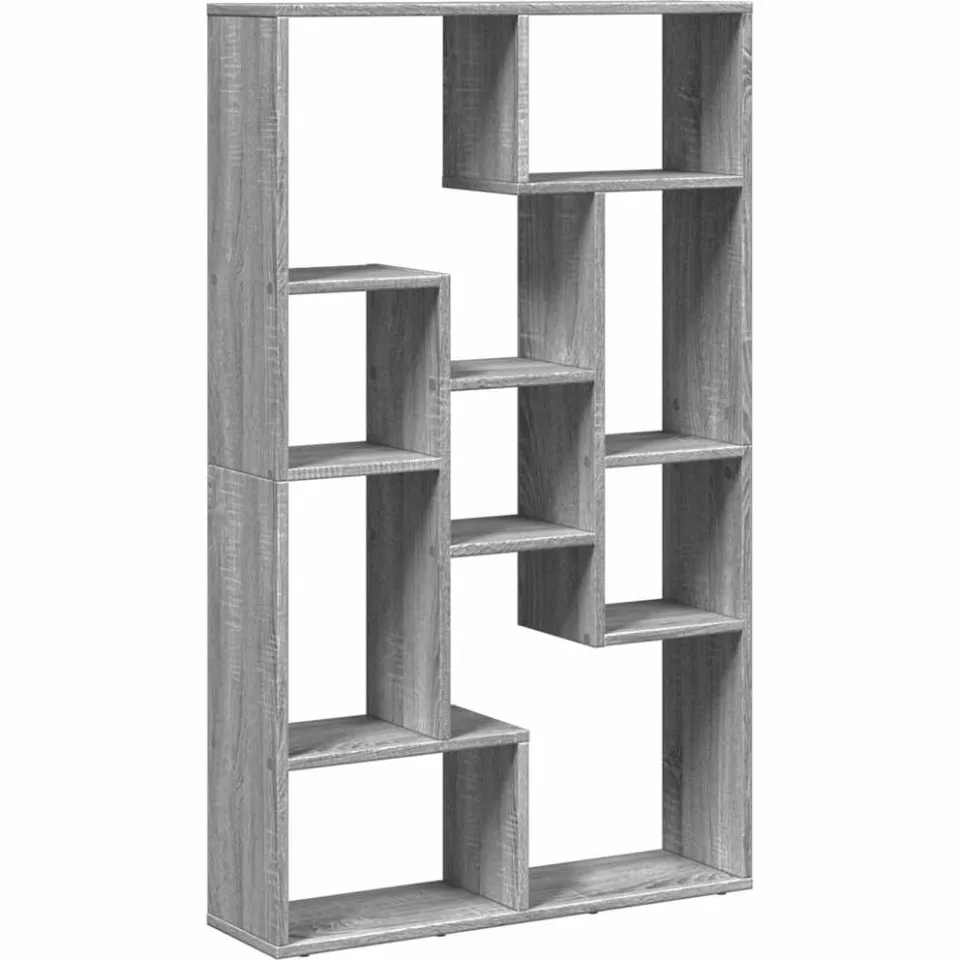 vidaXL Boekenkast 72x20x120,5 cm bewerkt hout grijs sonoma eikenkleurig