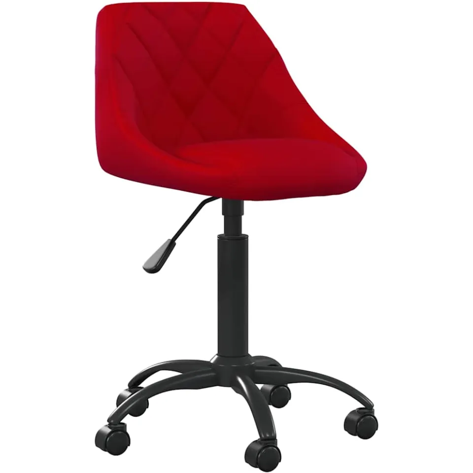 vidaXL Eetkamerstoel fluweel wijnrood, foto 3