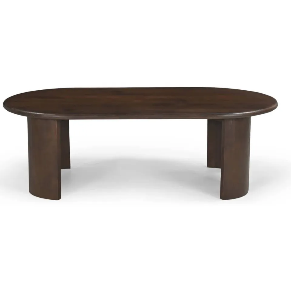 Giga Meubel Salontafel Maikel - Ovaal - Mangohout - 120cm, foto 3
