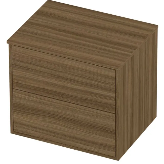 Proline Deck Badmeubelset Voor Grepen Symmetrisch Kader 60x46x54 cm Caramel Walnut Houtlook