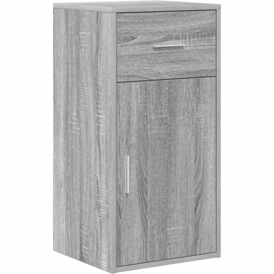vidaXL Dressoir met lade Grijs Sonoma 38 x 34 x 75 cm, foto 3