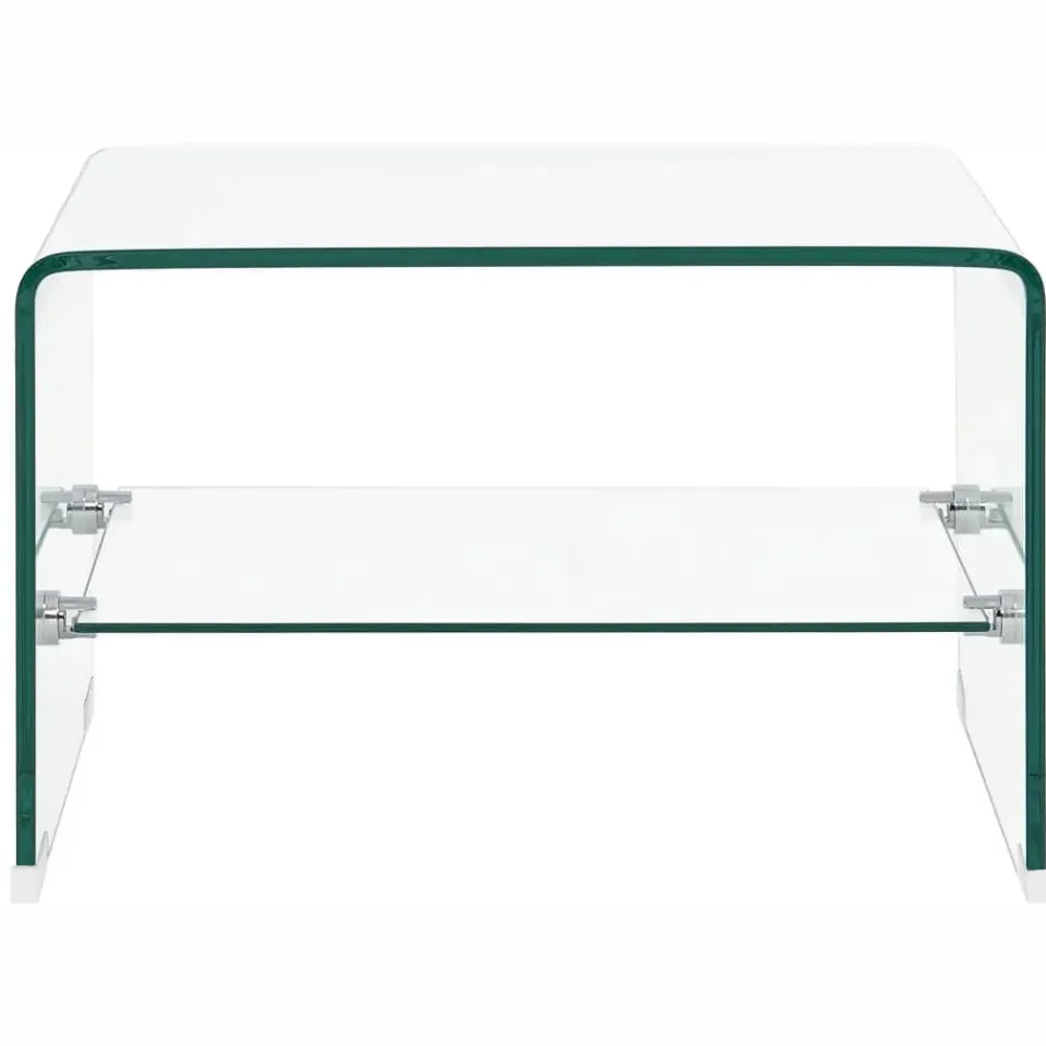 vidaXL Salontafel 50x45x33 cm gehard glas transparant Transparent