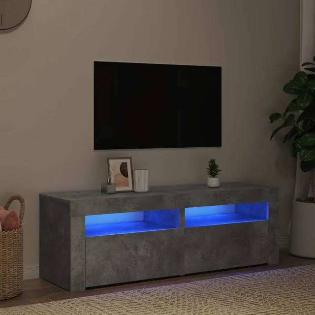 vidaXL Tv-meubel met LED-verlichting 120x35x40 cm betongrijs grijs, foto 2