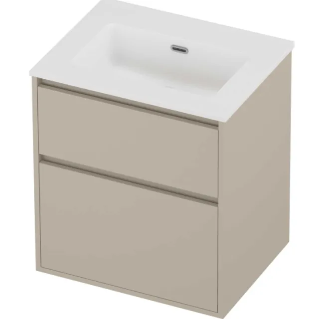 Proline Tribute Badmeubelset Porselein Elegant 60x46x67 cm Mat White Soft Linen Beige