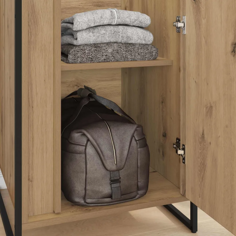 vidaXL Warderobe Ambachtelijk eiken 50 x 50 x 200 cm, foto 4