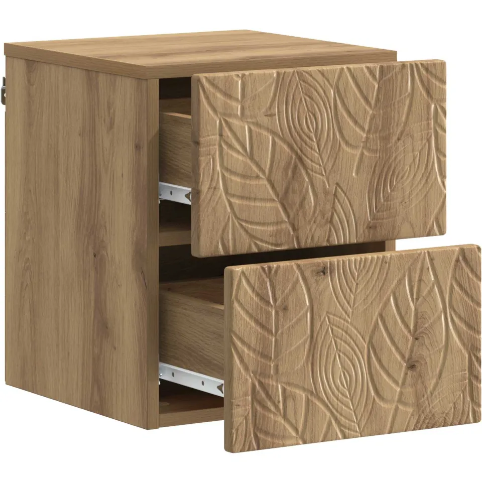 vidaXL Wandbeugel Bedkast Artisanaal eiken 34,5 x 33 x 40 cm Bruin