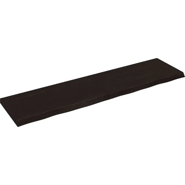 vidaXL Tafelblad 200x50x(2-6)cm behandeld eikenhout donkerbruin