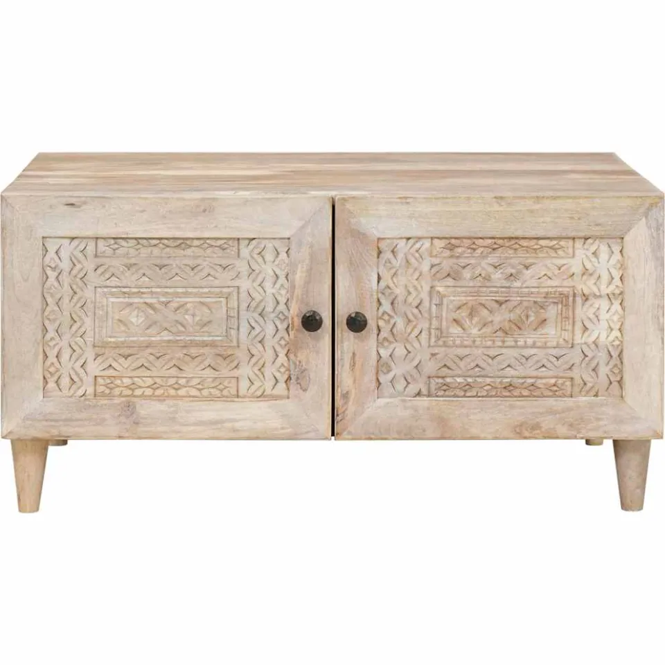 vidaXL Salontafel Wit 80 x 50 x 40 cm Bewerkt hout, foto 3