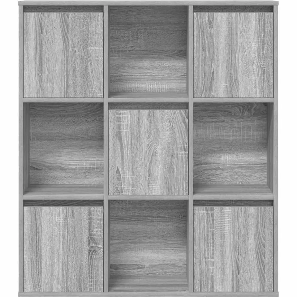 vidaXL Boekenkast 89x24x101,5 cm bewerkt hout grijs sonoma eikenkleur, foto 4