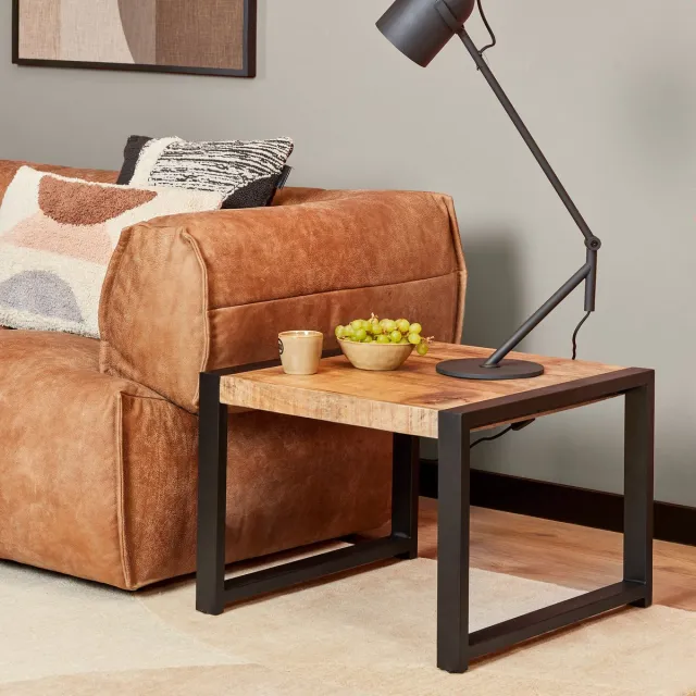 Starfurn Bijzettafel - Boaz - Salontafel - Tafel - Naturel - Mangohout - Duurzaam - 60cm
