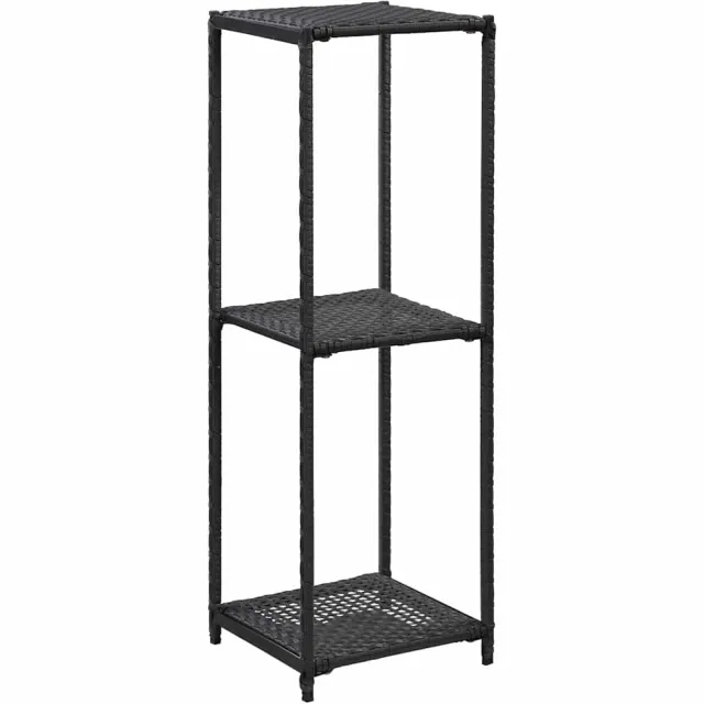 vidaXL Opbergrek 30x30x90 cm poly rattan zwart