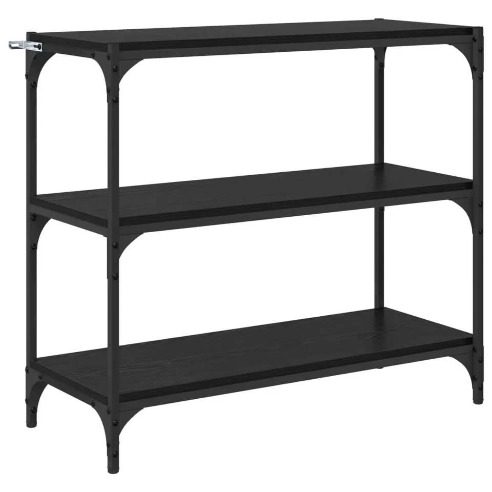 vidaXL Boekenkast Zwart Eiken 80 x 33 x 70,5 cm