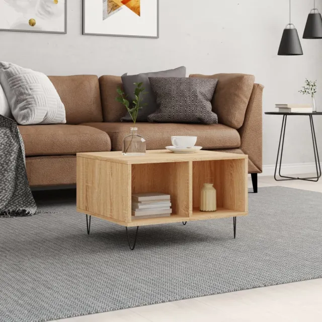 vidaXL Salontafel 60x50x36,5 cm bewerkt hout sonoma eikenkleurig, foto 2