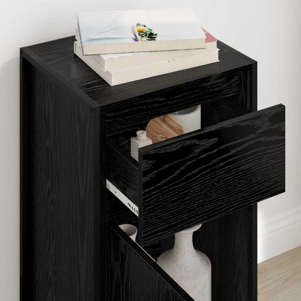 vidaXL Dressoir Zwart Eiken 43 x 36 x 75,5 cm Bewerkt hout, foto 3
