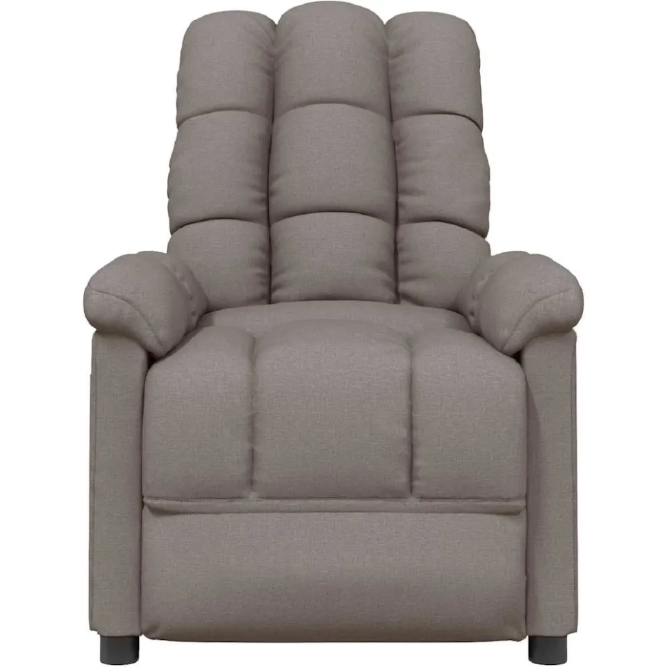 vidaXL Massagestoel stof taupe