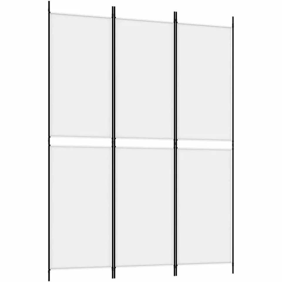 vidaXL Kamerscherm met 3 panelen 150x200 cm stof wit, foto 3