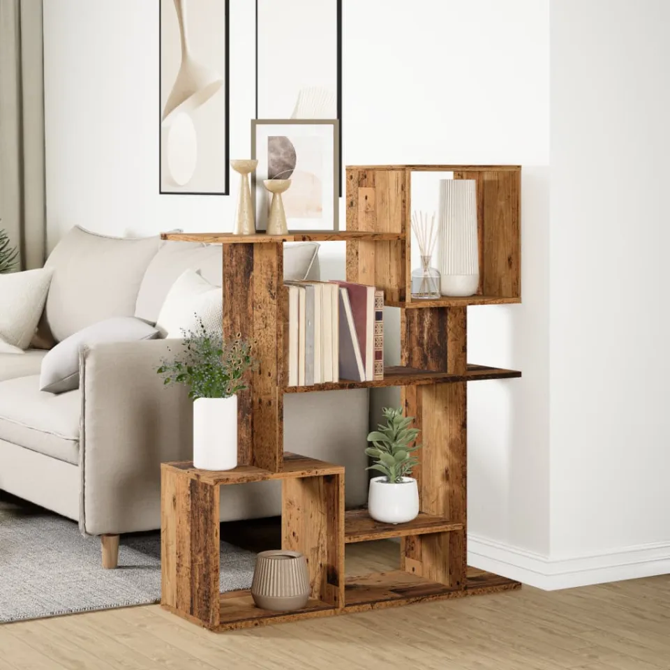 vidaXL Kamerscherm / boekenkast 92x29x112 cm hout oud houtkleurig bruin, foto 4