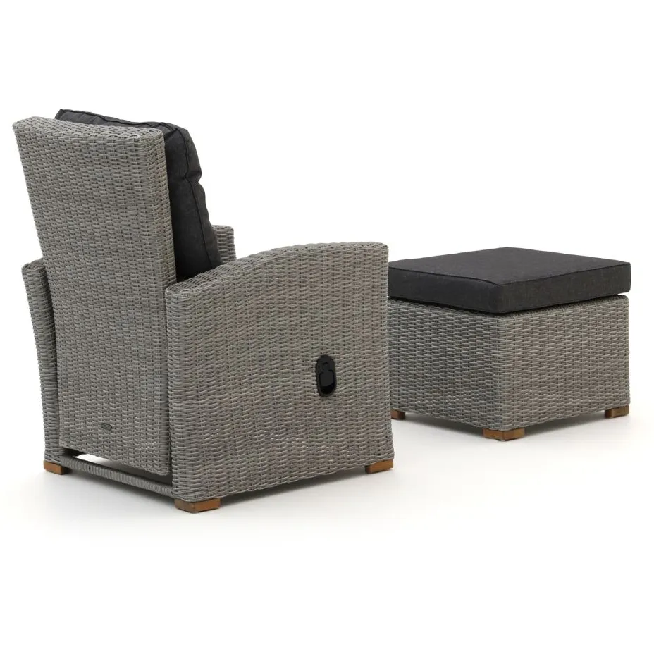 Intenso Furniture Intenso Mazzano lounge tuinstoel verstelbaar met voetenbank grijs, foto 5