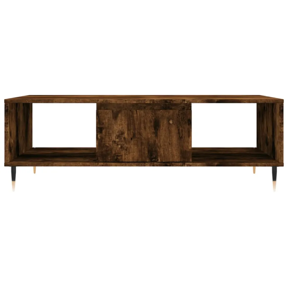 vidaXL Salontafel 104x60x35 cm bewerkt hout gerookt eikenkleurig Bruin