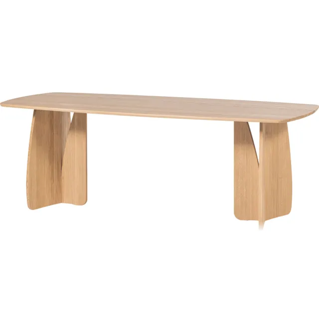 WOOOD Veere Eettafel - Massief Eikenhout - Naturel - 220 x 100 natural