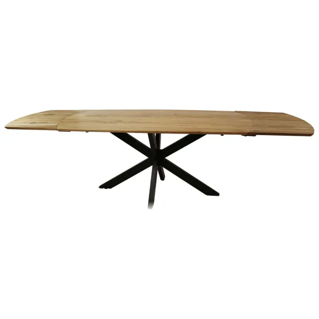 Nest of Nora Eettafel Vinter - 175 tot 275 cm - Uitschuifbaar massief acaciahout Zwart