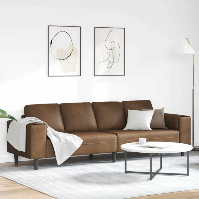 vidaXL Woonkamer Bank Bruin 250 x 77 x 76 cm