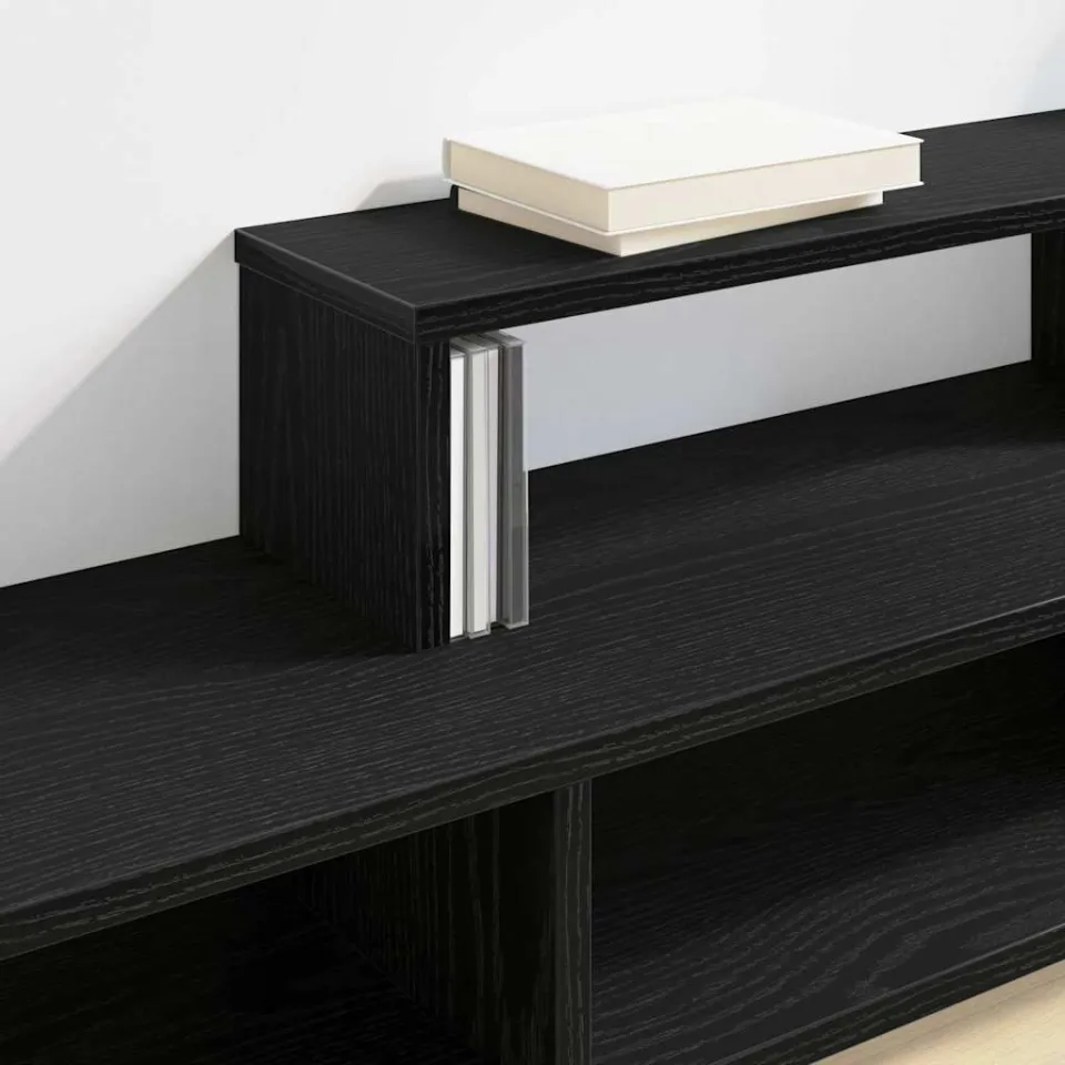 vidaXL TV-stand 150x25x28,5cm Bewerkt hout zwart, foto 4