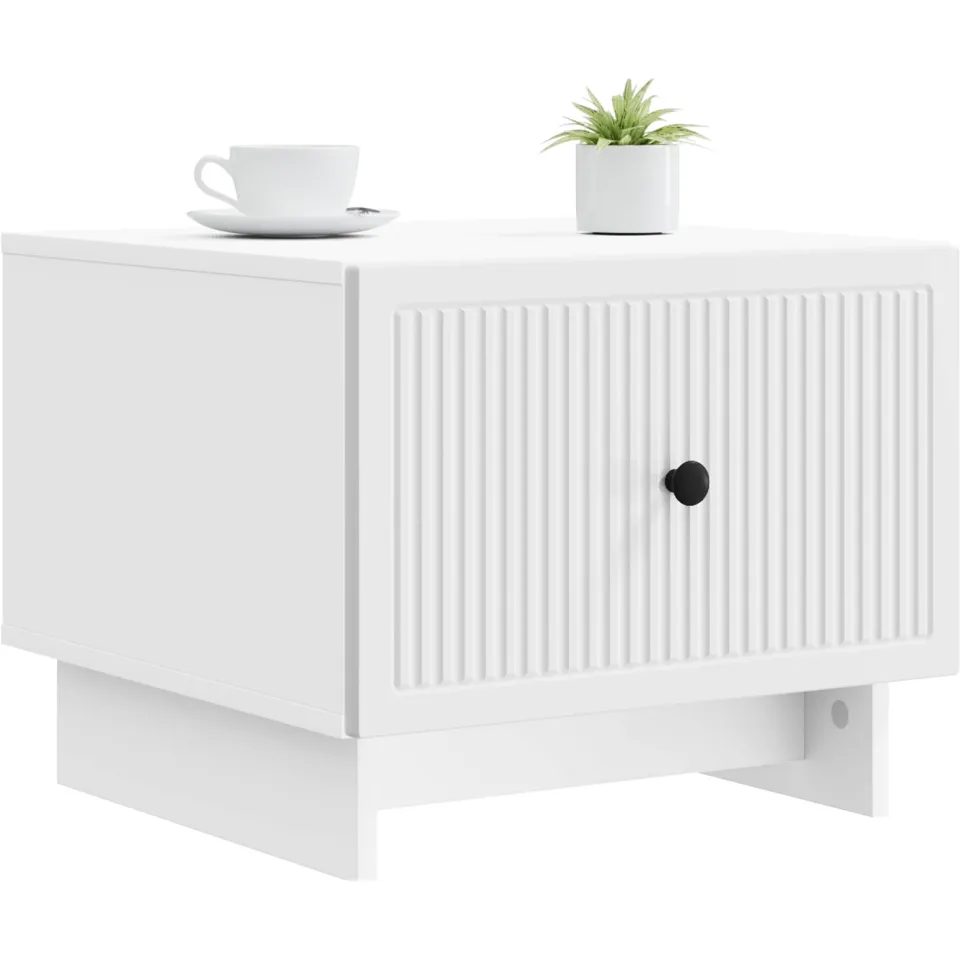 vidaXL Salontafel met lade Wit 49 x 50 x 40 cm Bewerkt hout