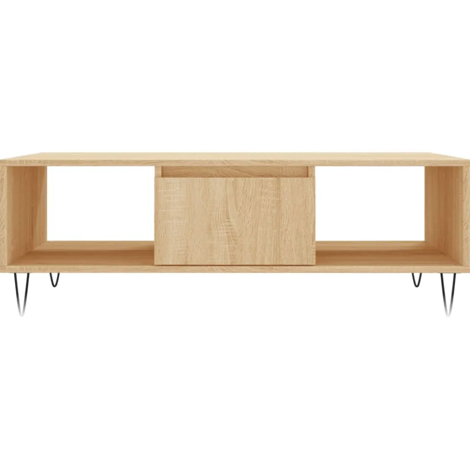 vidaXL Salontafel 104x60x35 cm bewerkt hout sonoma eikenkleurig Bruin