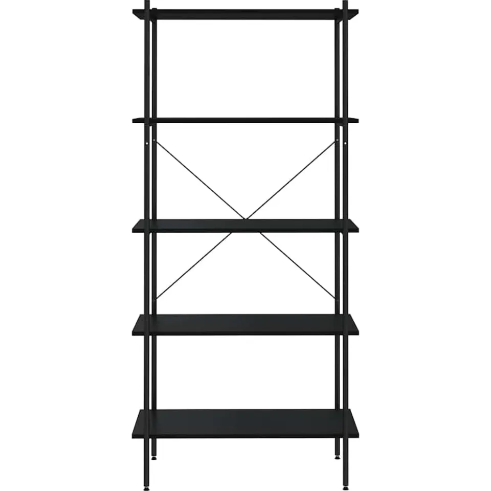 vidaXL Opbergrek 5-laags 80x40x163 cm zwart