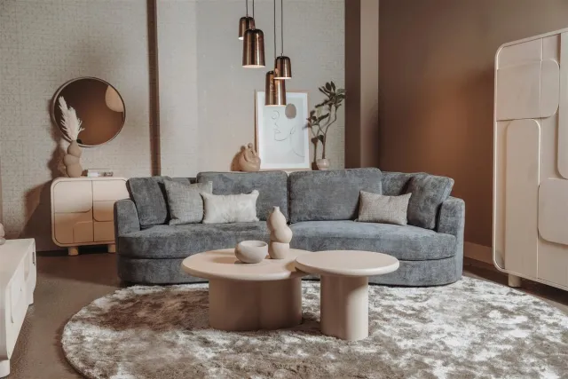 Tower Living Bijzettafel Melzo Rond Beige 60cm