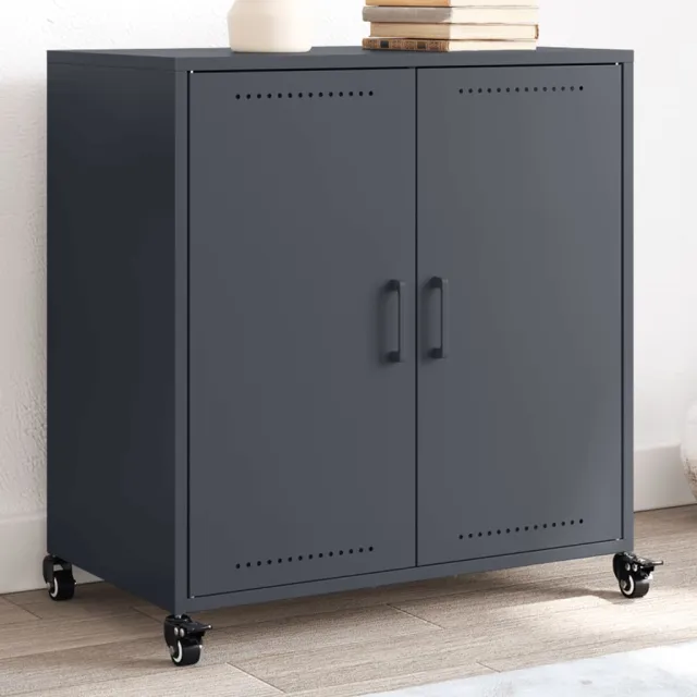 vidaXL Dressoir 68x39x72 cm staal zwart