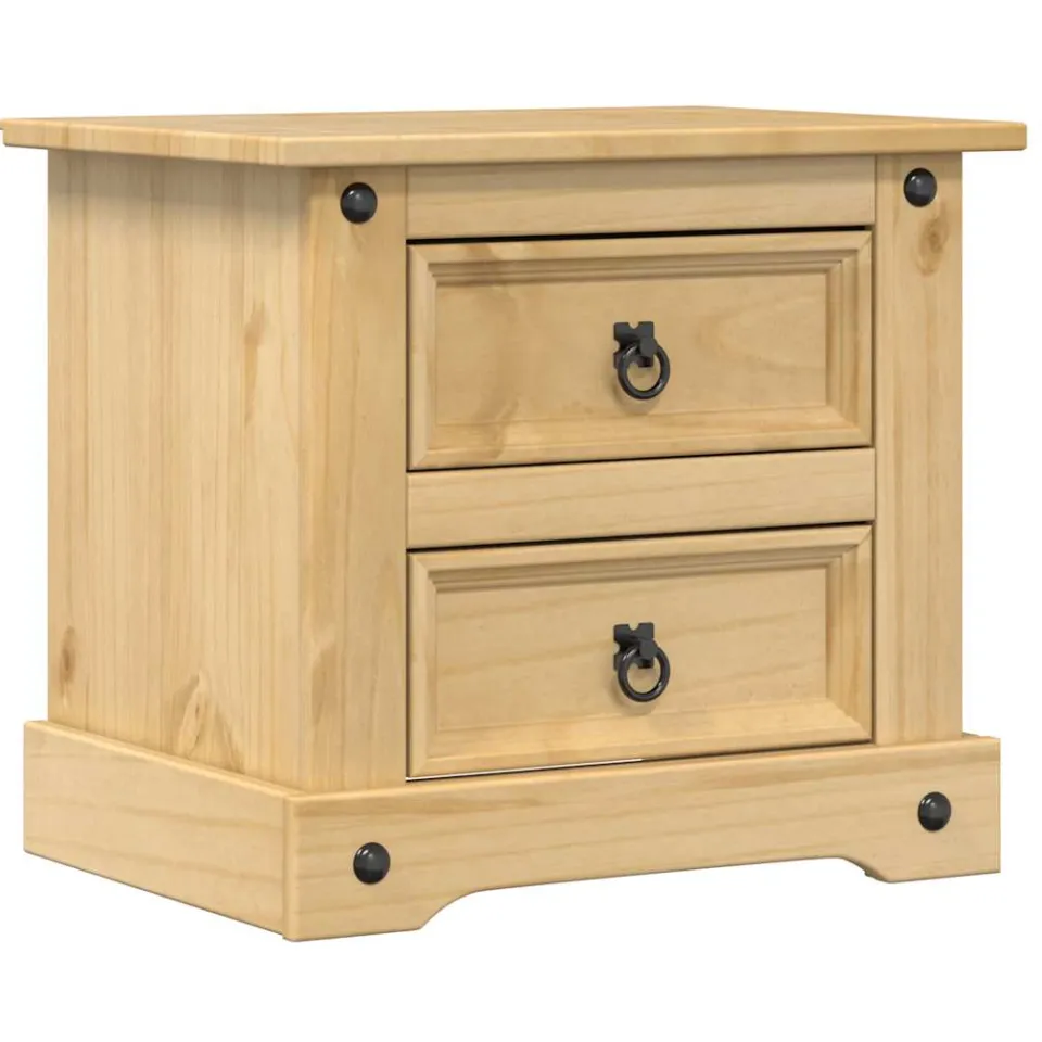 vidaXL Nachtkastje Corona 53x39x47 cm massief grenenhout bruin, foto 3