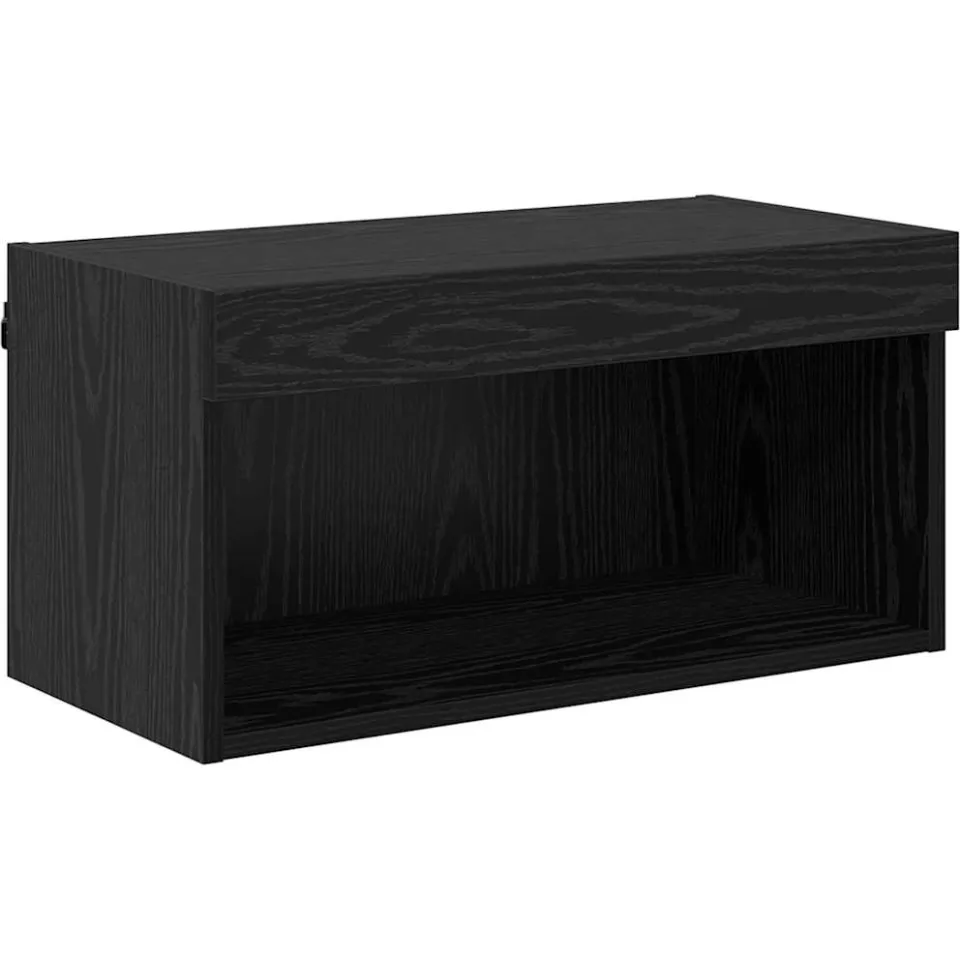 vidaXL Tv-meubelset 60 x 30 x 30 cm Zwart Eiken Bewerkt hout, foto 3